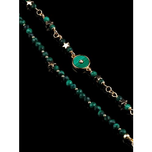 фото Браслет малахитовый браслет, малахит, 1 шт., размер 18 см., зеленый vl bijou