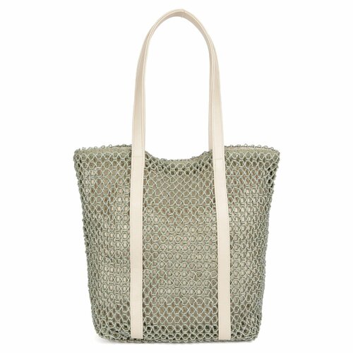 фото Сумка пляжная fabretti wrf7-15, фактура вязаная, зеленый