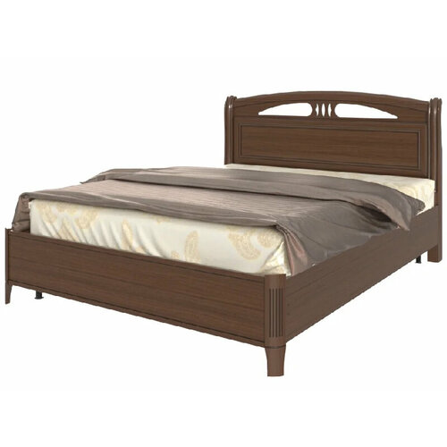 Кровать «Василиса» 120х200, низкое изножье, массив бука, махагон