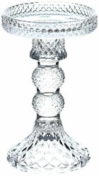 (W)Подсвечник, 14 см, для одной свечи, на ножке, стекло, Naiad