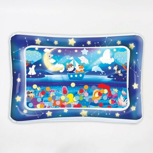 Акваковрик надувной развивающий водный коврик Волшебная ночь 80х50 см Крошка Я 980₽