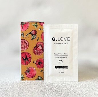 Маска-детокс с золотом и томатами для лица GLOVE GOLD TOMATO 8 штук по 6мл