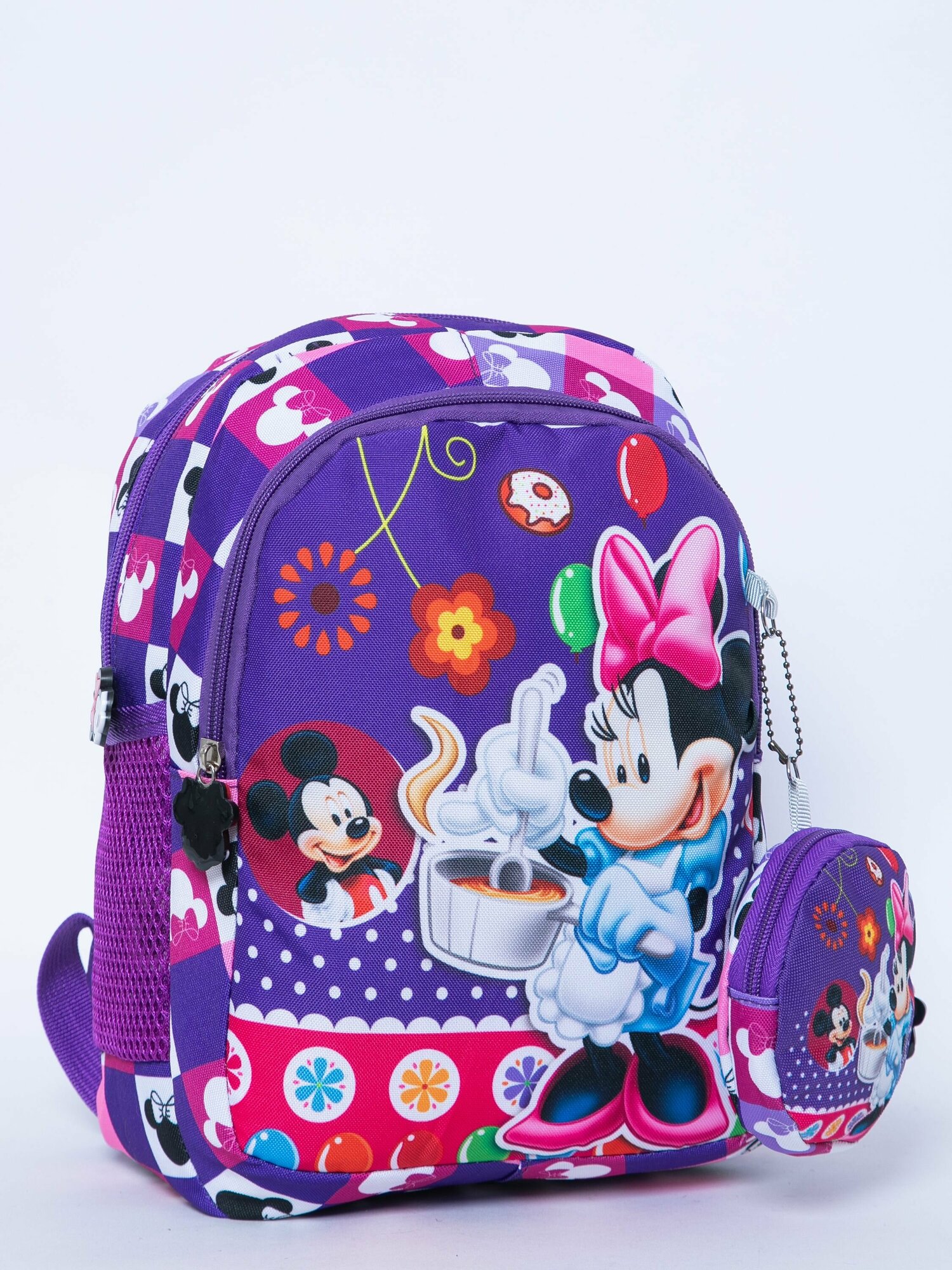 фото Рюкзак детский, рюкзак для детей, рюкзак для мальчика, рюкзак для девочки, рюкзак для садика, прогулочный рюкзак, дошкольный рюкзак "Mickey Mouse" (Микки Маус) (новый/розовый)