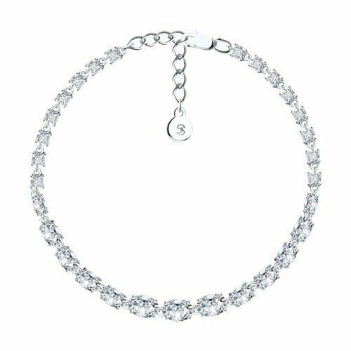 фото Браслет tosya, серебро, 925 проба, фианит