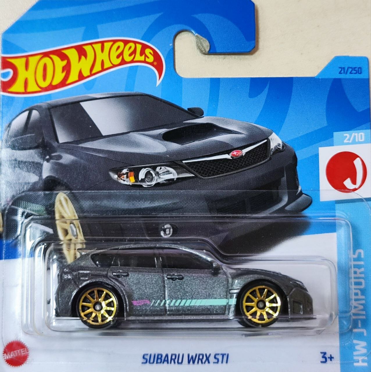 HKK63 Машинка игрушка Hot Wheels металлическая коллекционная Subaru WRX STI серый