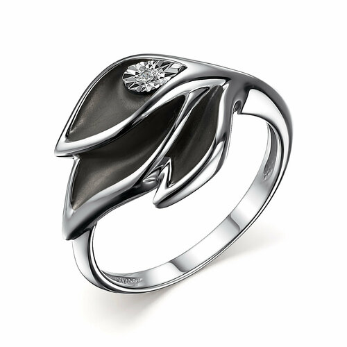 фото Кольцо diamant online, серебро, 925 проба, бриллиант, размер 16.5, бесцветный