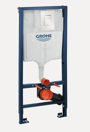 Изображение товара Инсталляция Grohe комплект 3 в 1: инсталляция для унитаза, кнопка смыва, полный набор креплений