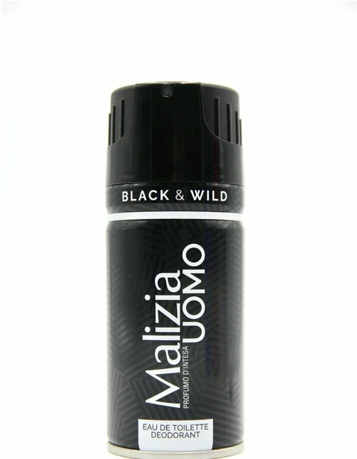 Malizia Дезодорант мужской аэрозоль Black&Wild 150 мл