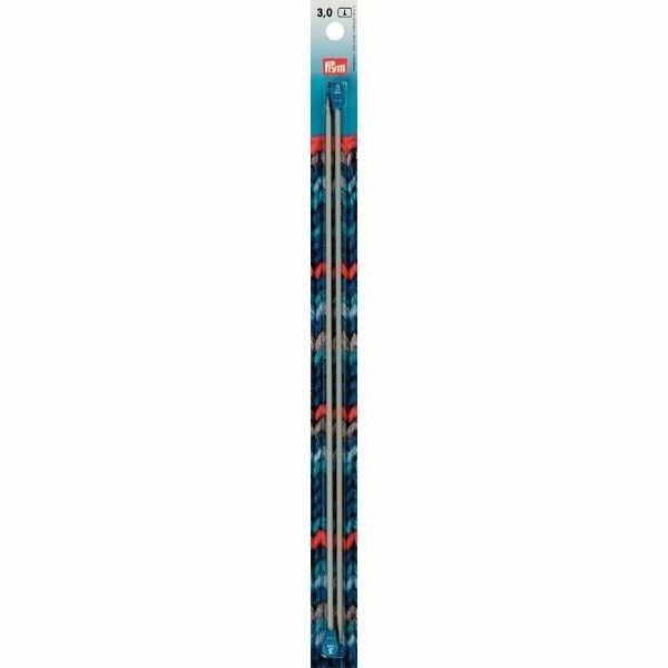 Спицы прямые для вязания с наконечниками 3,00 мм PRYM 191452