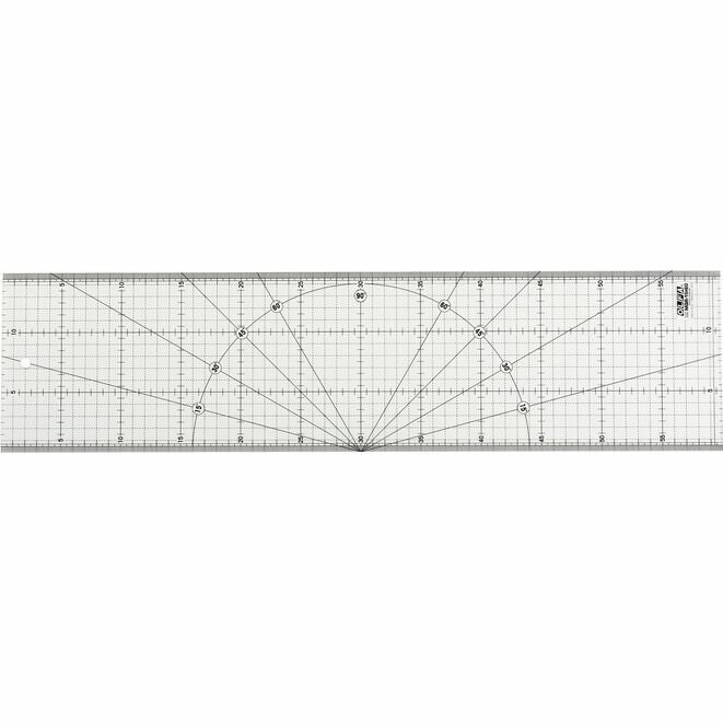 OLFA Линейка метрическая разметочная MQR-15x60 прозрачный/черный 15 см 60 см 0.3 см - фото №6