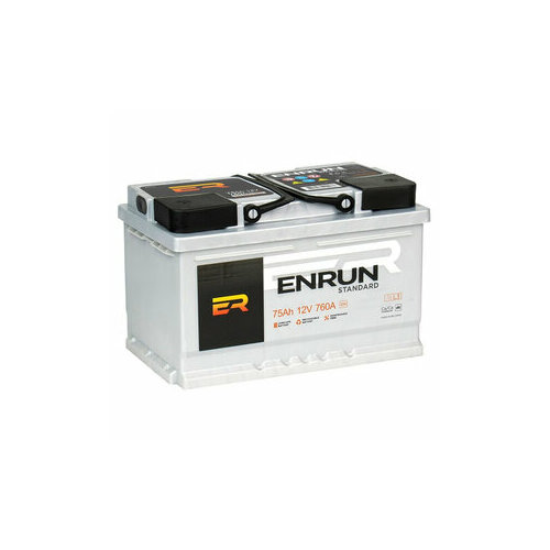 Аккумулятор Enrun Standard 75 Ач 760А прямая полярность