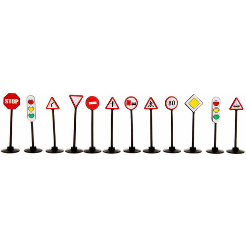 стенд с правилами дорожного движения на 8 карманов а4 160см 100см Детская настольная игра Дорожные знаки, изучаем пдд, 12 пластиковых знаков