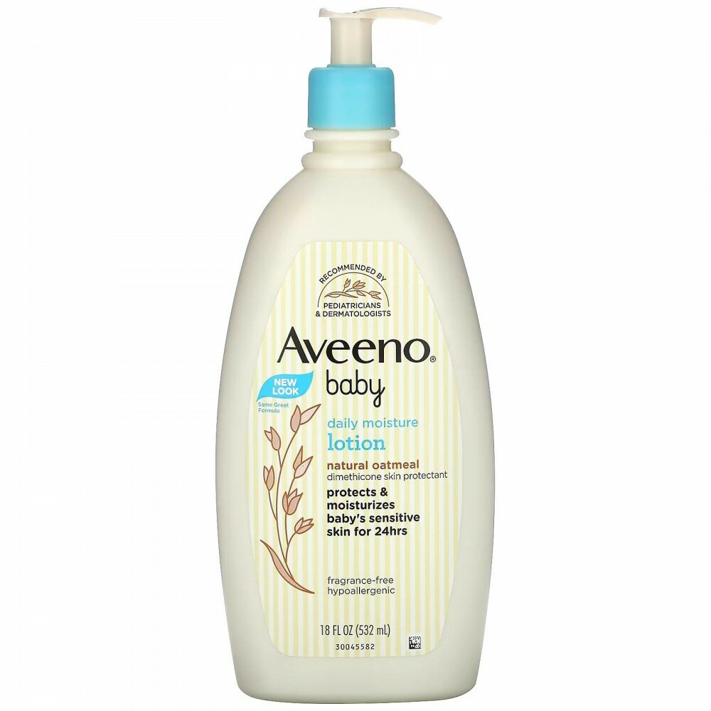 Aveeno, Baby, увлажняющий лосьон для ежедневного применения, без отдушки, 532 мл (18 жидк. унций)