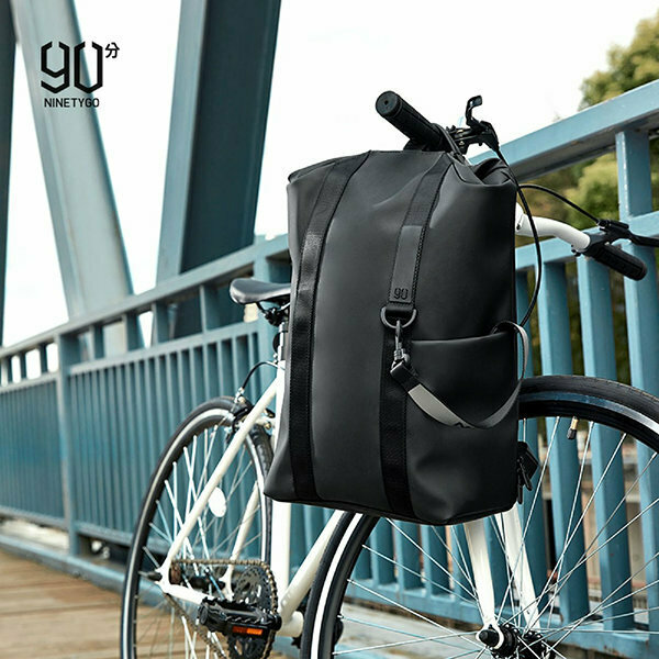 Рюкзак Ninetygo Urban Eusing backpack grey (90BBPMT2010U) ("Корпус: PU, Подкладка: Полиэстер") - фото №3