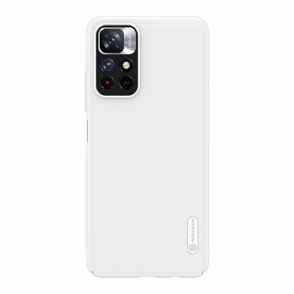 Накладка Nillkin Frosted Shield пластиковая для Xiaomi Redmi Note 11 5G / Note 11T 5G / Poco M4 Pro 5G White (белая)