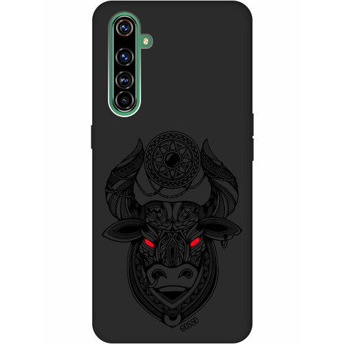 Матовый Soft Touch силиконовый чехол на realme X50 Pro, Рилми Х50 Про с 3D принтом Grand Bull черный матовый soft touch силиконовый чехол на realme 7i рилми 7 ай с 3d принтом grand bull черный