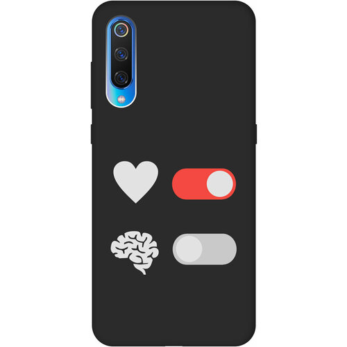 Матовый Soft Touch силиконовый чехол на Xiaomi Mi 9, Сяоми Ми 9 с 3D принтом Brain Off W черный матовый soft touch силиконовый чехол на xiaomi mi 9 сяоми ми 9 с 3d принтом brain off w черный