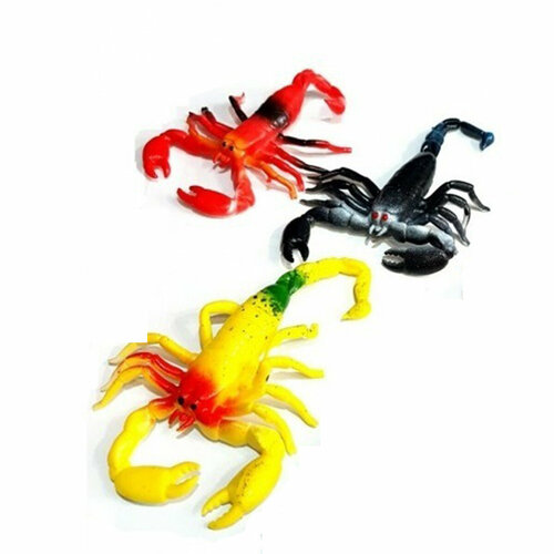 Набор скорпион резиновый 3 шт скорпион статуэтка фигурка приколы