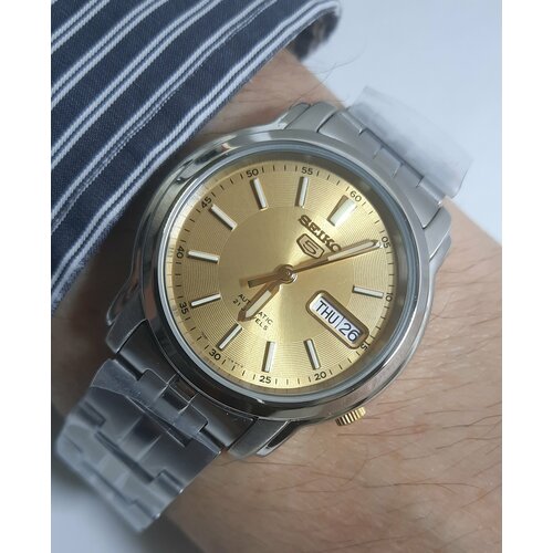 фото Наручные часы seiko 5 стихий snkl81k1, серебряный, золотой