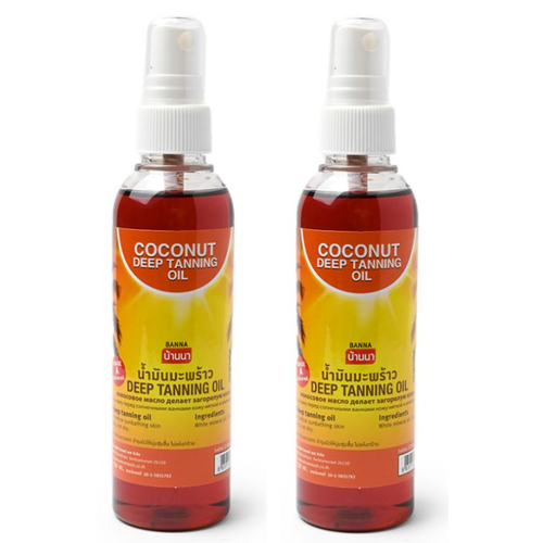 Средство для глубокого загара Banna Coconut Deep Tanning Oil на основе кокосового масла 120 мл 2 шт 1249₽