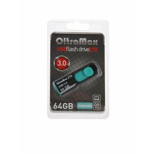 USB флеш накопитель OM-64GB-270-Turquoise 3.0 бирюзовый