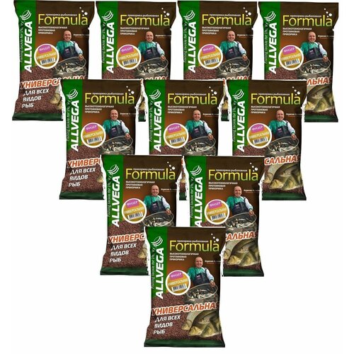фото Прикормка allvega "formula universal feeder" (универсальная фидер) набор 10 штук по 0.9 кг