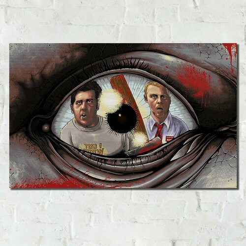 Картина интерьерная на дереве фильм Зомби по имени Шон - 14390 Г