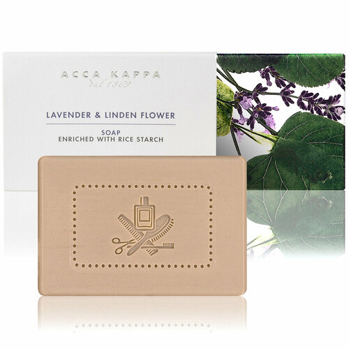 Мыло туалетное твердое Acca Kappa Lavender & Linden Flower Soap, 150 гр