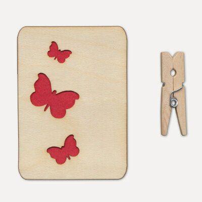 Изображение товара Mr. Carving AD-070-TF56 Заготовка для декорирования открытка-бабочки из фанеры 5 мм