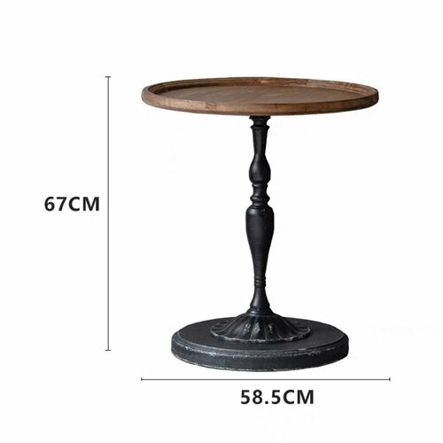Кофейный столик и стул в американском стиле (столик черный высокий 58,5*67 см)