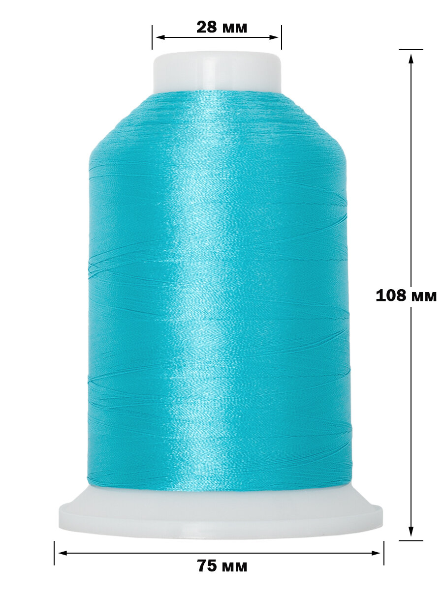 Нитки швейные для вышивания SAFIRA 120D/2, 5000м — фото 1