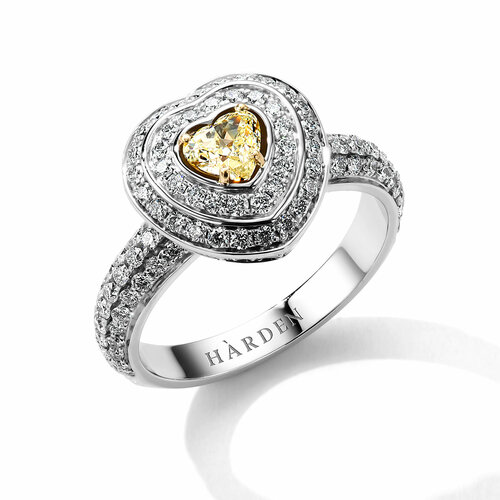 Кольцо Белый Бриллиант, белое золото, 585 проба, родирование, бриллиант, размер 17.5, белый арония бриллиант 1 шт