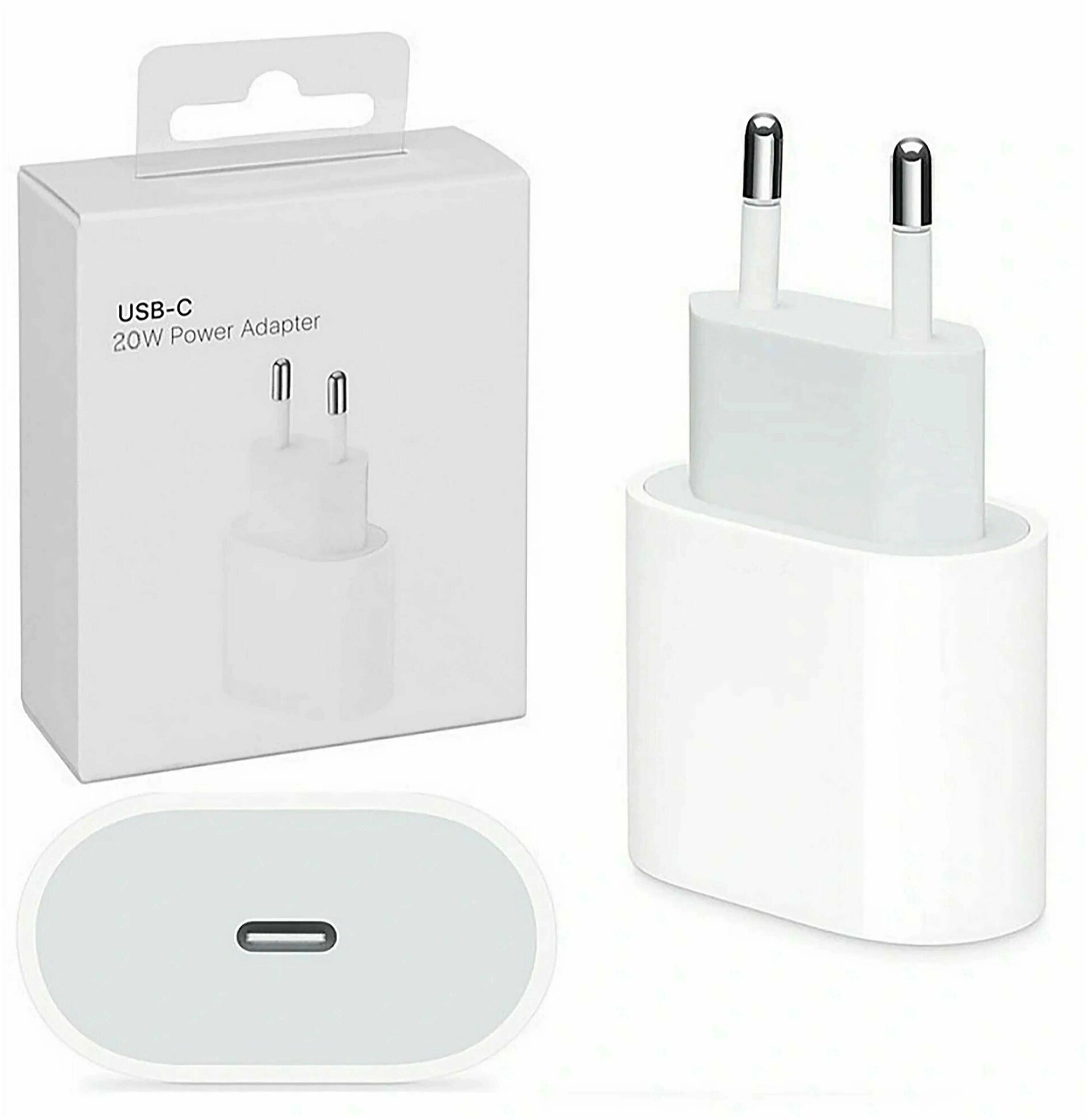 Зарядное устройство для телефона 20W USB-C Power Adapter белый MHJE3ZM/ Original EU. Товар уцененный