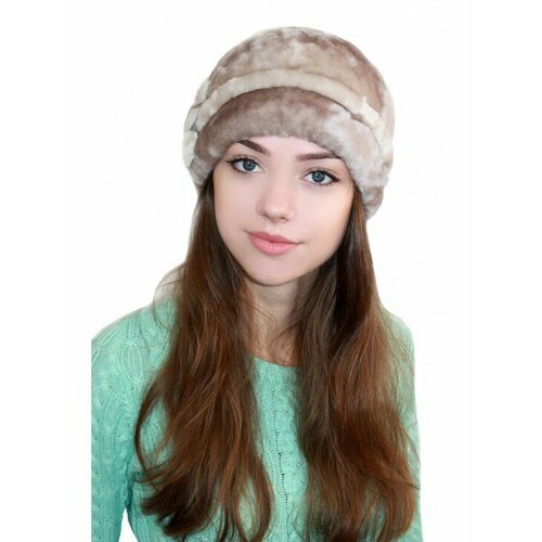 фото Шапка lemmex шапка "аристоника", размер 59-60, коричневый
