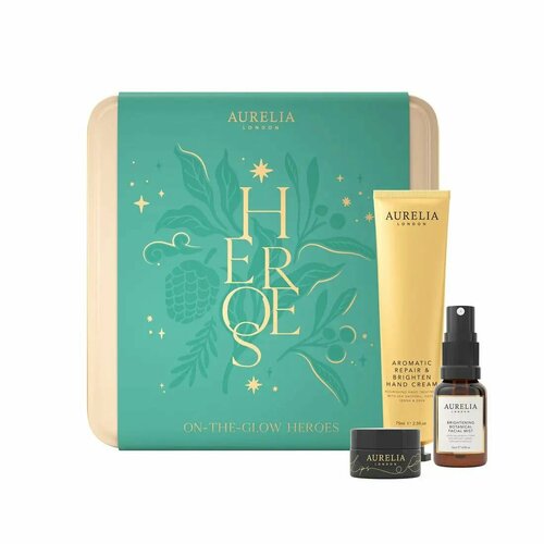 Aurelia London Подарочный набор On-the-Glow Heroes (1 x 75ml, 1 x 15g, 1 x 15ml) alma k hyaluronic harmony kit набор жен крем для рук 75 мл бальзам для губ 8 мл