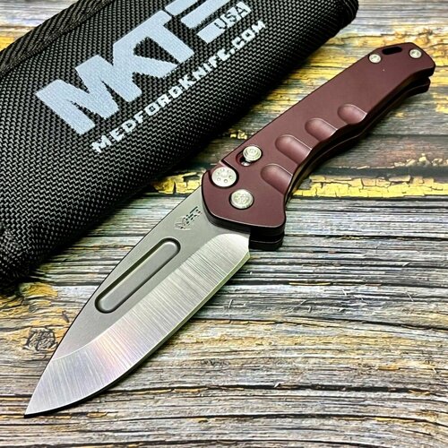 Нож склданой Medford MD206STD41AR Praetorian Swift, S35VN Blade, Burgundy Aluminum Handle small istanbul swing handle 8 button pendulum antique