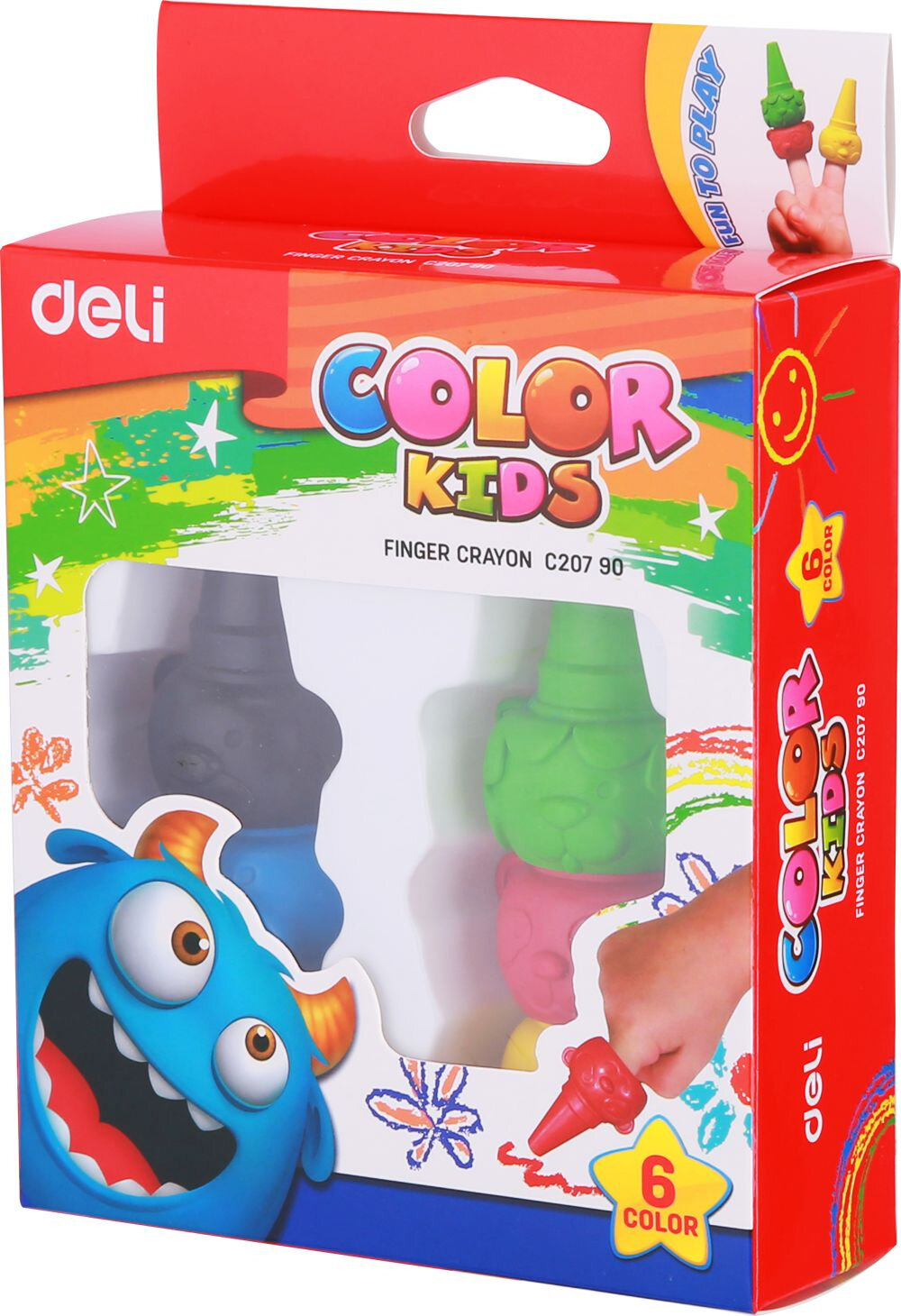 Восковые мелки Deli Color Kids 6цв. картон.кор./европод. 24 шт./кор. - фото №9