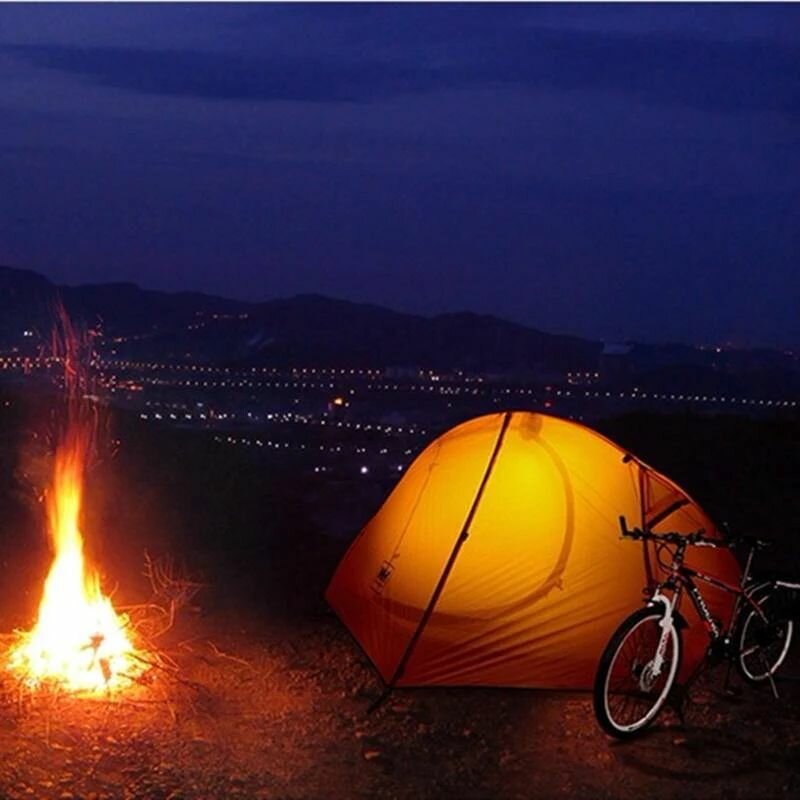 Палатка туристическая / Naturehike Cycling Ultralight 1 snow skirt Orange / палатка для туризма, треккинга, кемпинга