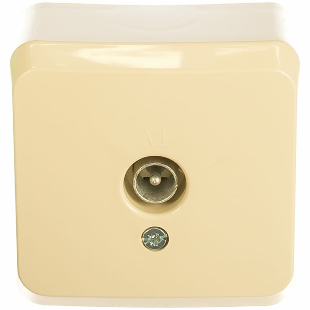 SE Этюд наруж Крем Розетка TV единственная 0,7dB Schneider electric - фото №6