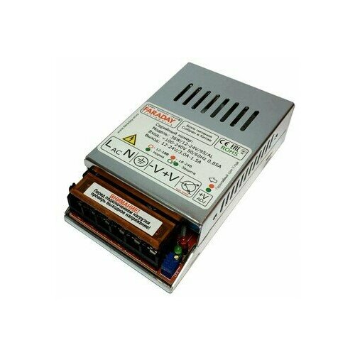 36W/12-24V/95AL FARADAY БП в металлическом корпусе с регулируемым выходным током 12-24V, 3-1,5А, 36Вт. 100В-240В
