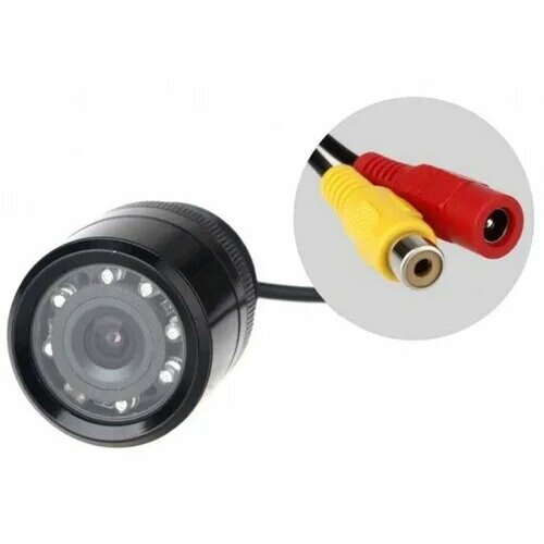 Камера заднего вида с инфракрасной подсветкой врезная Е328R PALNTSC 12V Черная 99000₽