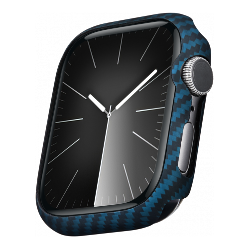 Чехол PITAKA Air Case для Apple Watch 45мм 7/8/9, цвет Чёрно/синий (полоска)