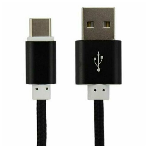 Кабель плетеный USB Type-C to USB 2.0 1m серебристый переходник для macbook usb type c to usb