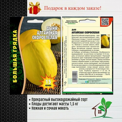Дыня Алтайская скороспелая (2 упаковки)