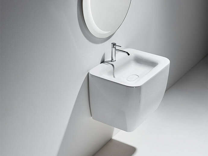 Раковина подвесная SIMAS HENGES HE 11 белая, 70x50 см, без креплений и донного клапана