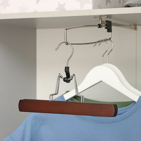 фото Плечики для брюк и юбок 25x17 см, цвет вишнёвый