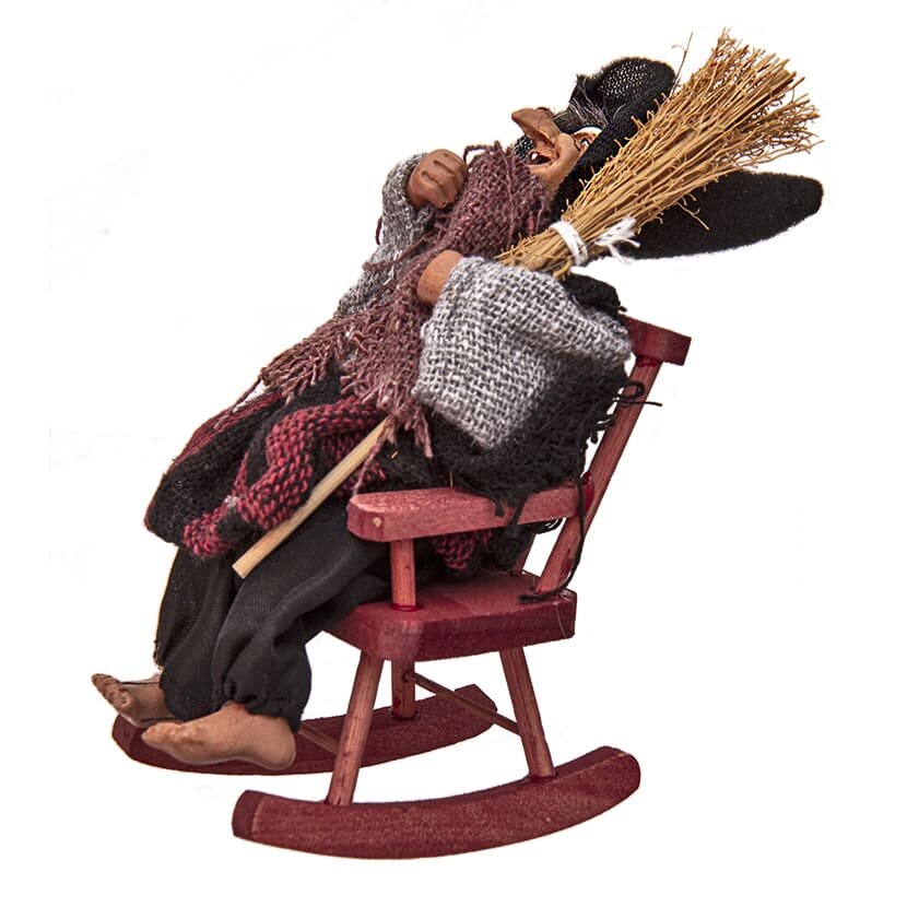 Кукла Баба Яга в кресле-качалке 13 х 10 см