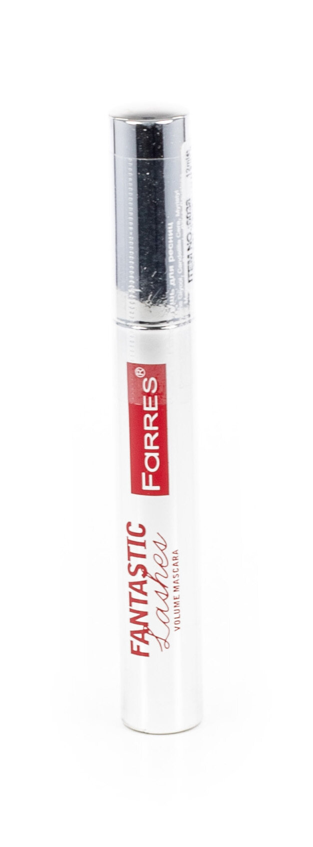 Farres cosmetics / Фаррес косметикс Тушь для ресниц водостойкая Fantastic Lashes черная с силиконовой щеточкой 10г / средство для удлинения и объема