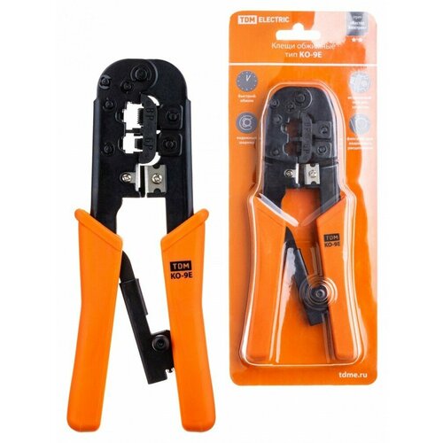 TDM Клещи обжимные KO-9E обжим RJ-11 RJ-45 МастерЭлектрик SQ1001-0007 10 шт 26160₽