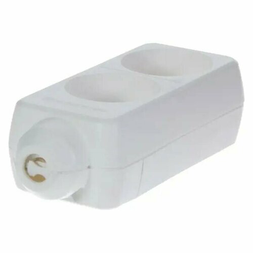 Колодка для удлинителя Защита Про 2 розетки без заземления 2200 Вт цвет белый 699₽